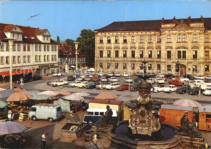 ERLANGEN Bayern Marktplatz Brunnen Schloss