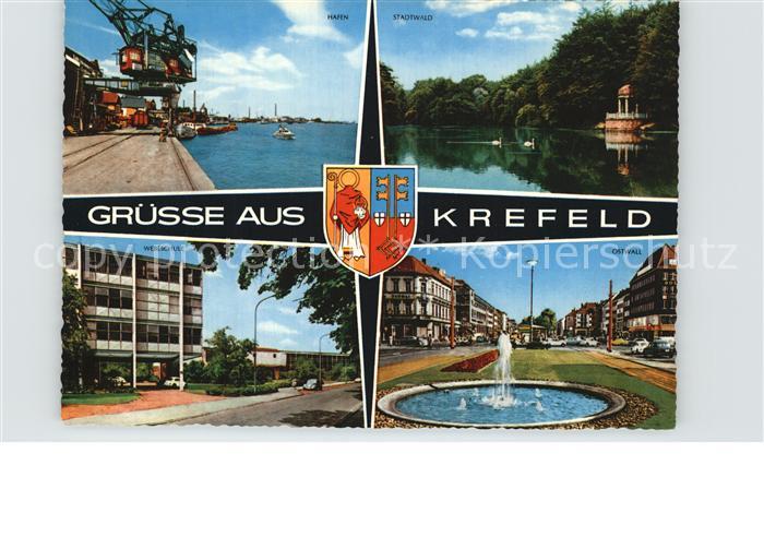 Krefeld Hafen Stadtwald Webeschule Ostwall Springbrunnen
