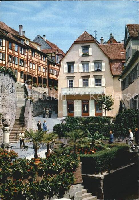 Meersburg Bodensee Steigstrasse beim Baerenbrunnen