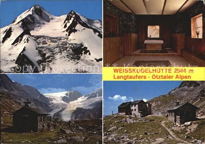 Vinschgau Val Venosta Weisskugelhuette und Weisskugel oetztaler Alpen