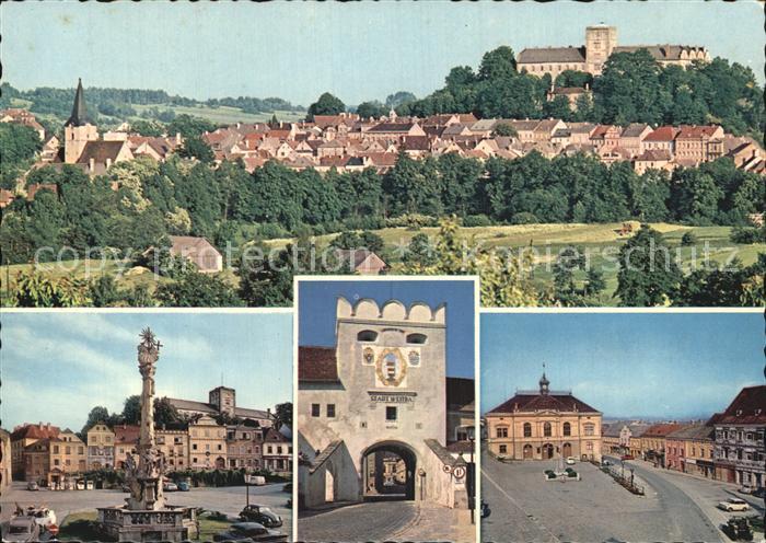 Weitra Panorama Schloss Brunnen Stadttor