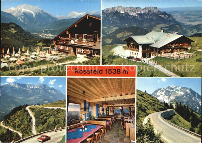 BERCHTESGADEN Bayern Rossfeldhuette Terrasse Gastraum Serpentinen