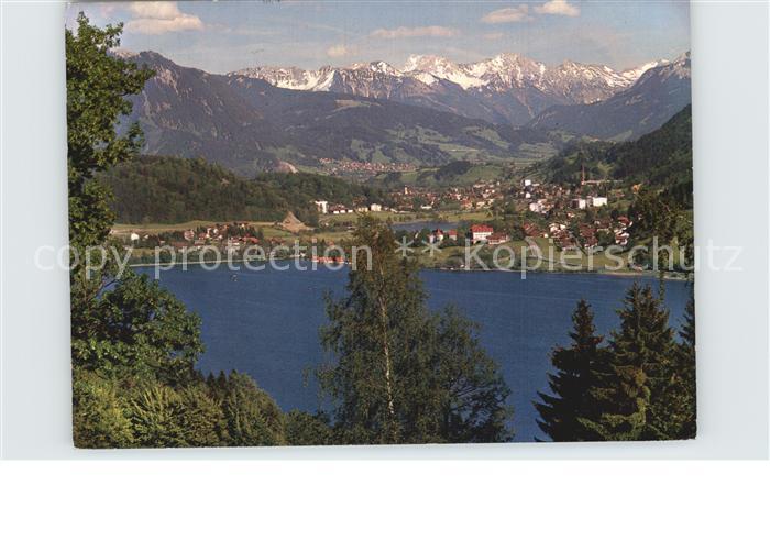 Immenstadt Allgaeu Panorama mit gr und kl Alpsee