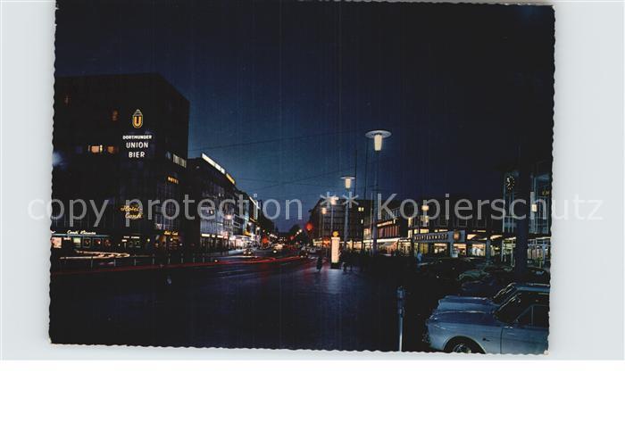 Muenster Westfalen Am Hauptbahnhof bei Nacht