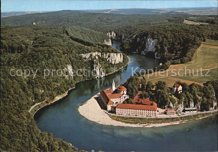 Weltenburg Kelheim Kloster Weltenburg an der Donau Fliegeraufnahme