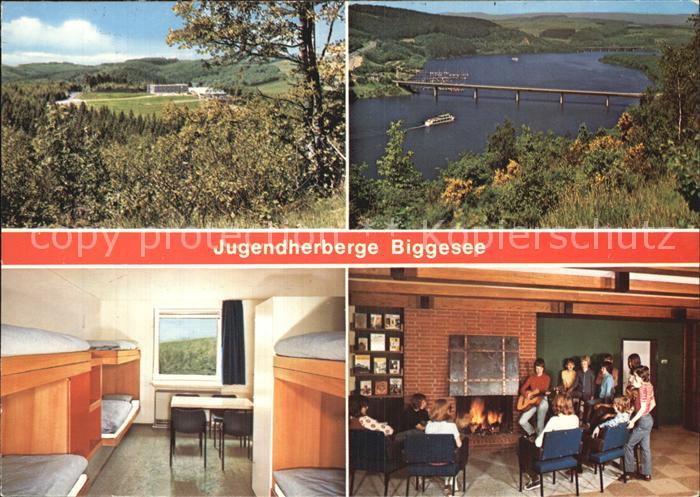 Stade Biggesee Jugendherberge Kaminabend Panorama Biggesee