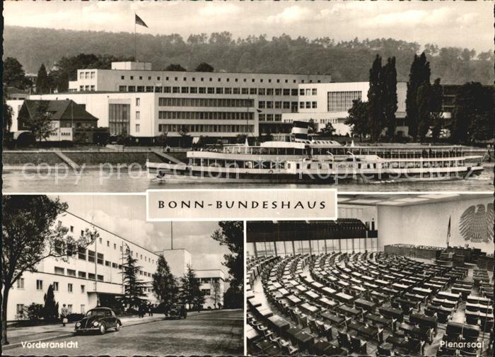 Bonn Rhein Bundeshaus Plenarsaal Rheinfaehre