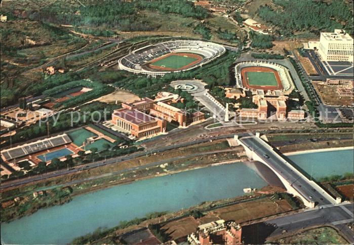 Roma Rom Foro Italico Sportstaetten Stadion Fliegeraufnahme