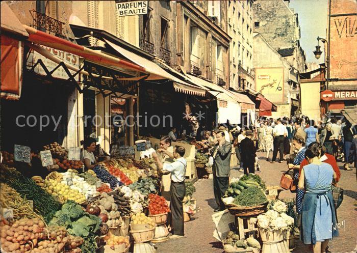 Paris Rue Mouffetard Marché Collection Couleurs et Lumiere de France