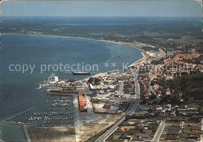 Ebeltoft Hafen Fliegeraufnahme