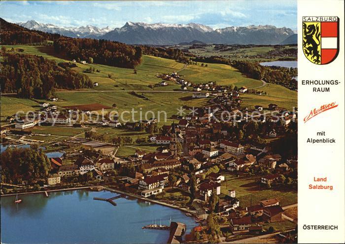 Mattsee Salzburg Trumersee Blick gegen Untersberg Alpenpanorama