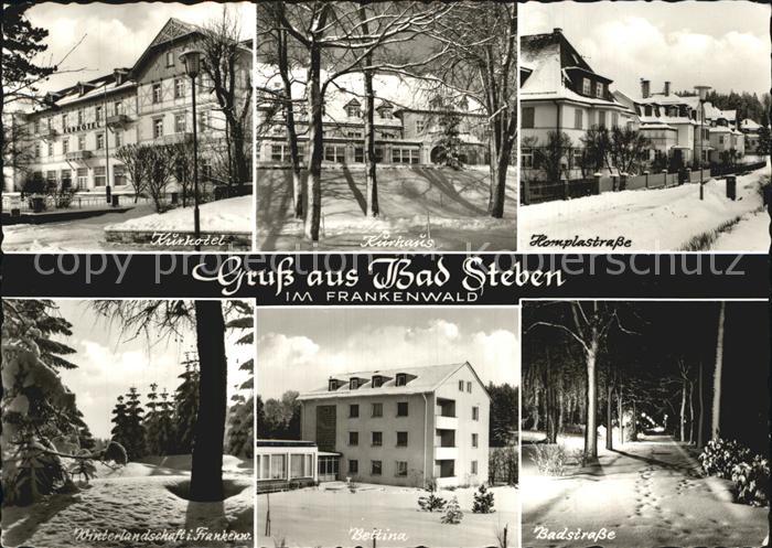 Bad Steben Kurhotel Kurhaus Strassenpartien Winterlandschaft im Frankenwald