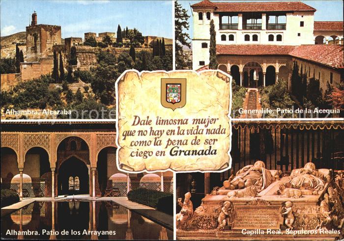 Granada Andalucia Alhambra Alcazaba Generalife Capilla Real Patios