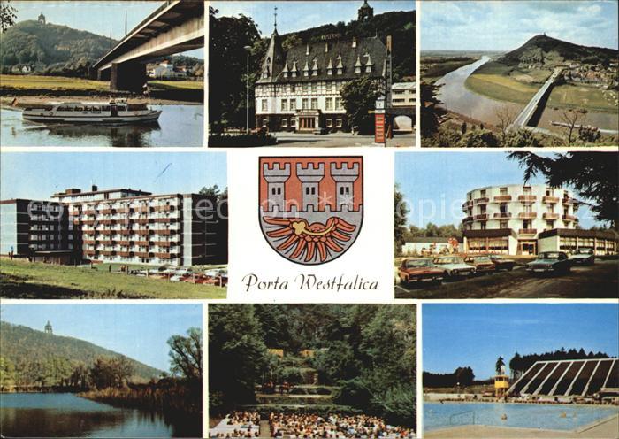 Porta Westfalica Kaiser Wilhelm Denkmal Kaiserhof Weserbruecke Sanatorium Stadtw