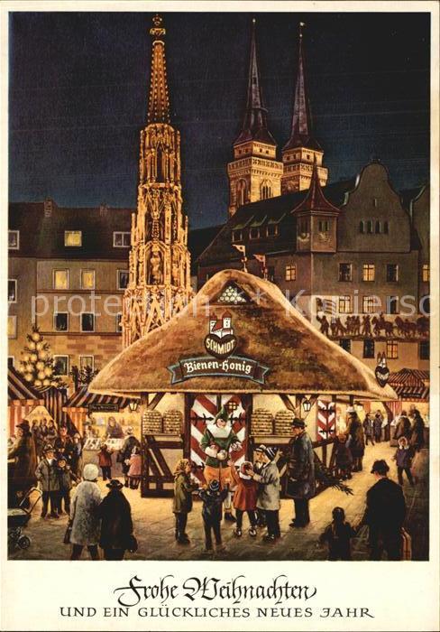 NueRNBERG  CITY Christkindles Markt Tuerme St Sebalduskirche Schoener Brunnen 1