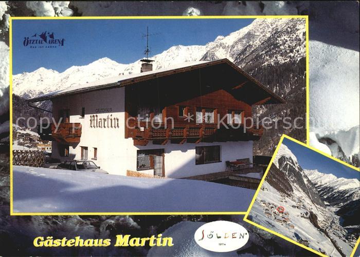 Soelden oetztal Gaestehaus Martin Winterpanorama Alpen