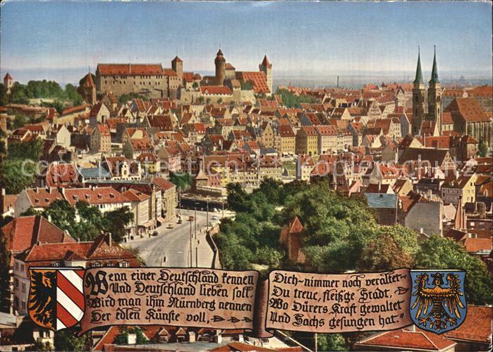 NueRNBERG  CITY Altstadt Burg Sebalduskirche Wappen