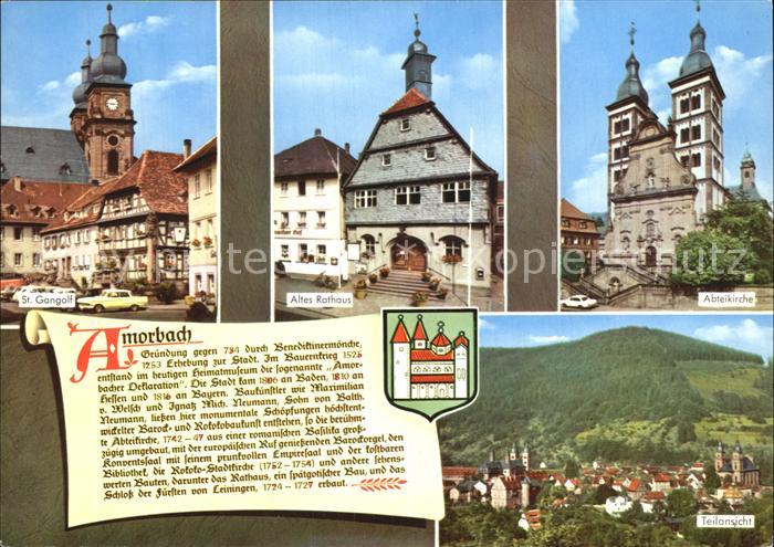 Amorbach Miltenberg St Gangolf Kirche Altes Rathaus Abteikirche Geschichte