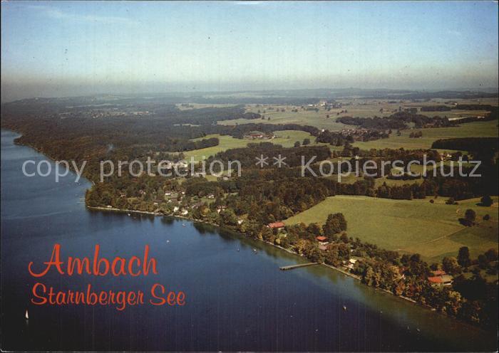 Ambach Starnbergersee Fliegeraufnahme