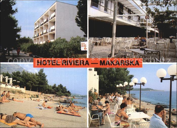 Makarska Dalmatien Hotel Riviera Restaurant Terrasse Strand