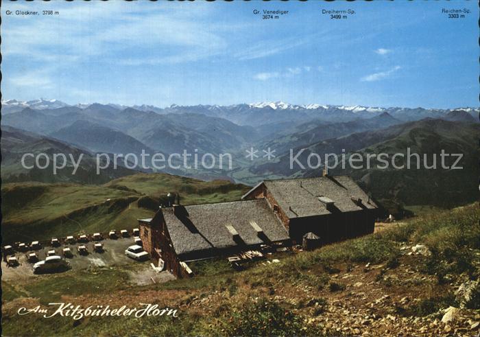 Kitzbuehel Tirol Berghotel am Kitzbueheler Horn Aussichtsberg Fernsicht Alpenpan