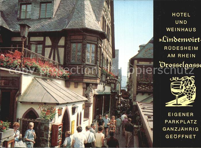 Ruedesheim Rhein Hotel und Weinhaus Lindenwirt Drosselgasse
