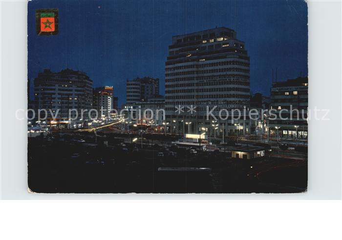 Casablanca Plaza Mohammed V la nuit