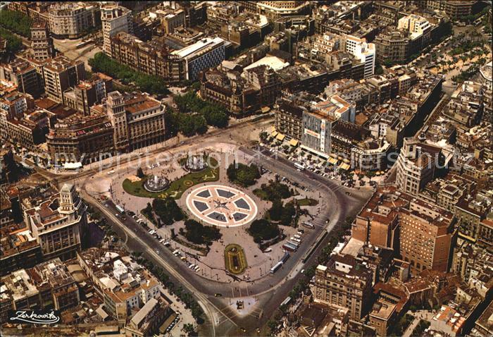 Barcelona Cataluna Fliegeraufnahme KPlaza de Cataluna