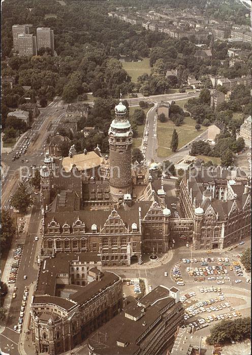 LEIPZIG Sachsen Fliegeraufnahme Rathaus