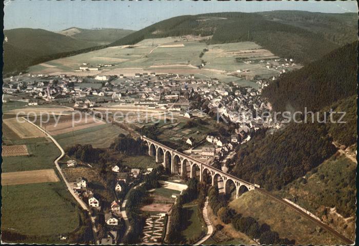 Willingen Sauerland Fliegeraufnahme mit Viadukt