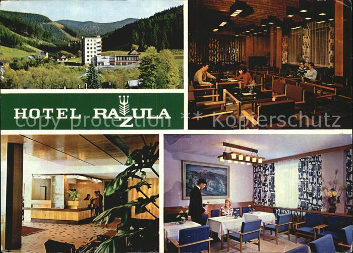 Velke Karlovice Hotel Razula Rezeption Speiseraum Bar