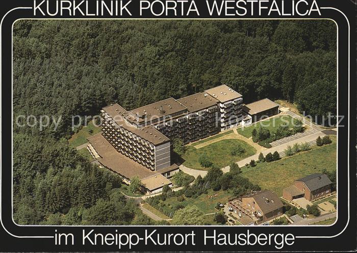 Porta Westfalica Fliegeraufnahme Kurklinik