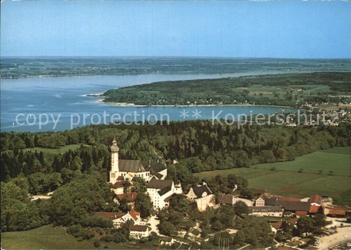 Kloster Andechs Fliegeraufnahme mit Ammersee
