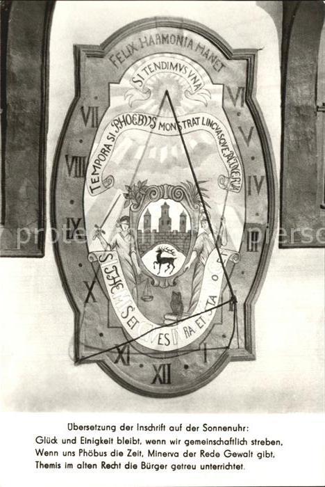 Stolberg Harz Sonnenuhr am Rathaus