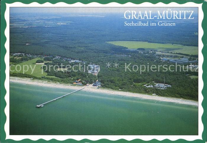 Graal-Mueritz Ostseebad Fliegeraufnahme mit Strand