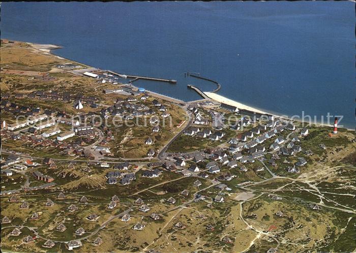 Hoernum Sylt Fliegeraufnahme mit Leuchtturm und Hafen