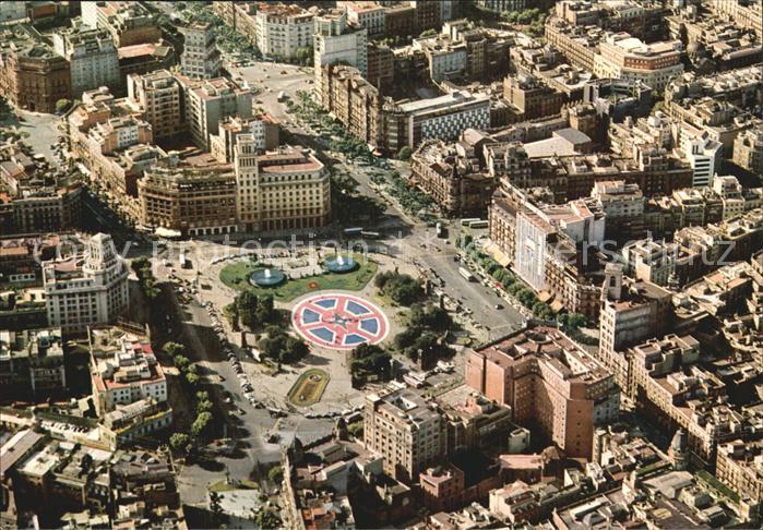 Barcelona Cataluna Fliegeraufnahme Plaza de Cataluna