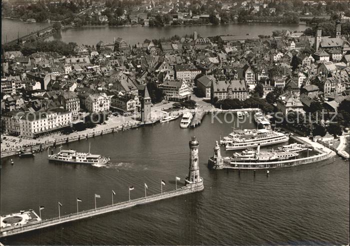Lindau Bodensee Fliegeraufnahme Hafeneinfahrt
