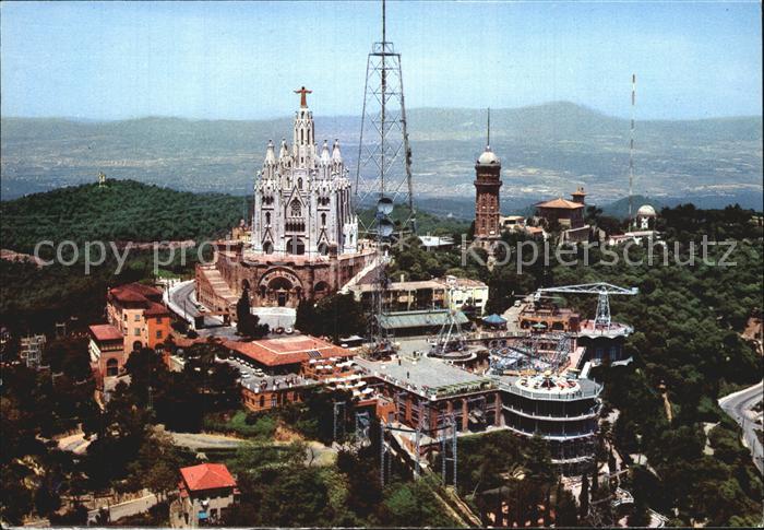 Barcelona Cataluna Fliegeraufnahme Tibidabo