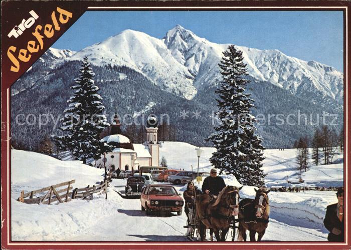 Seefeld Tirol Seekirchl mit Reitherspitze
