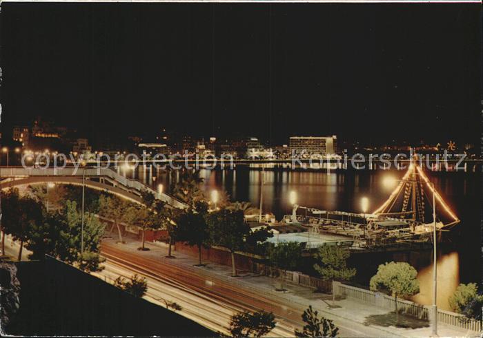 Palma de Mallorca Hafen bei Nacht