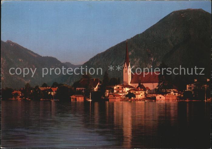 Rottach-Egern Teilansicht mit Wallberg Abendstimmung