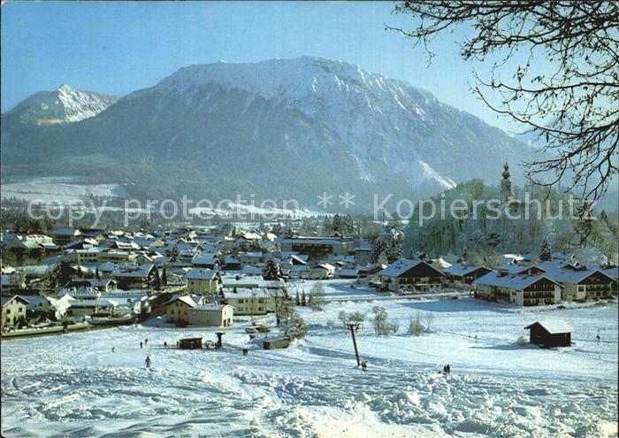 Ruhpolding Bayern Teilansicht mit Rauschberg