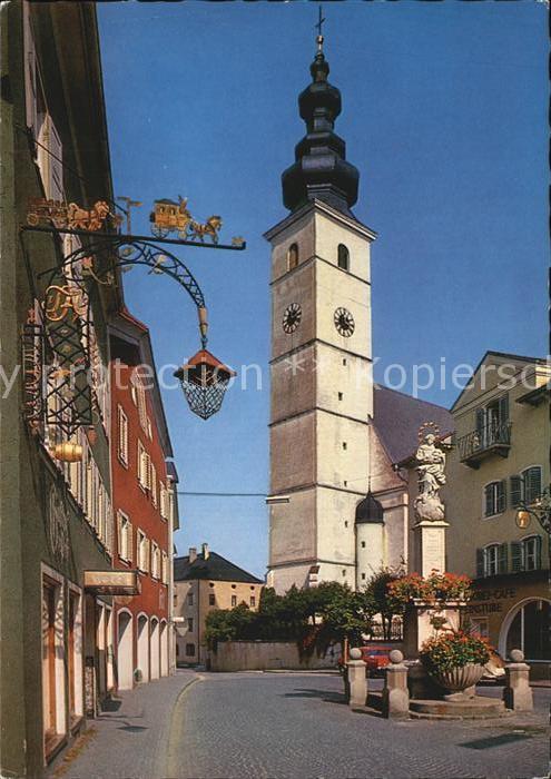 Waging See Marktplatz Marienbrunnen Kirche Sankt Martin
