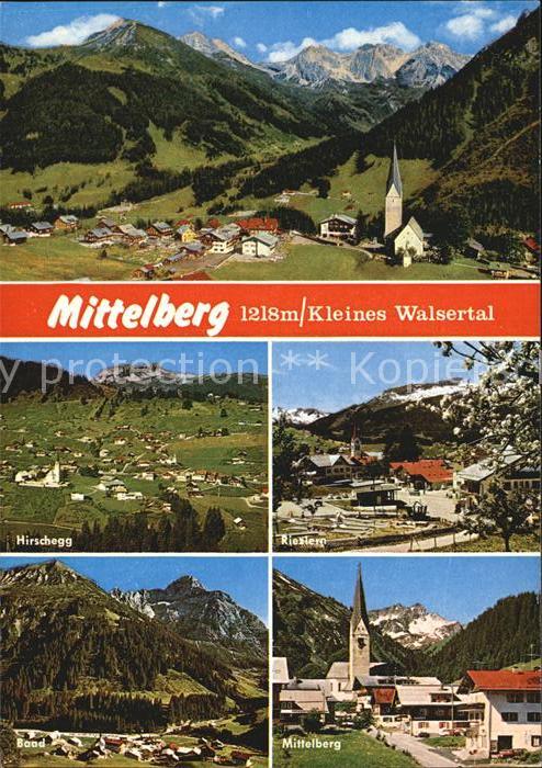 Mittelberg Kleinwalsertal Gesamtansicht Hirschegg Rietzlern Mittelberg Baad