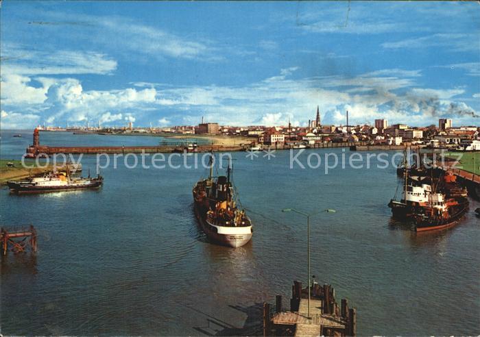Bremerhaven Panorama mit Hafen