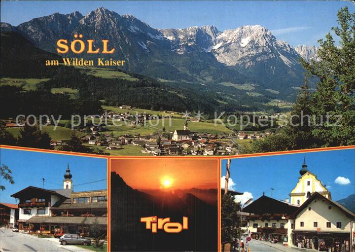 Soell Tirol Panorama mit Hohen Salve und Wilden Kaiser