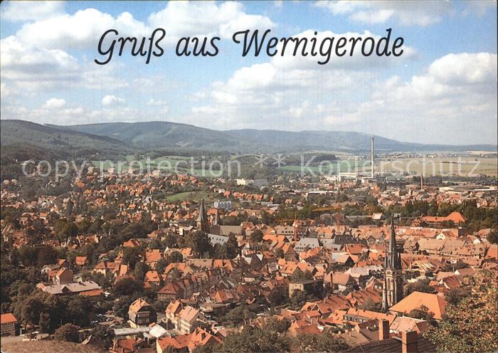 Wernigerode Harz Blick von den Schlossterrassen