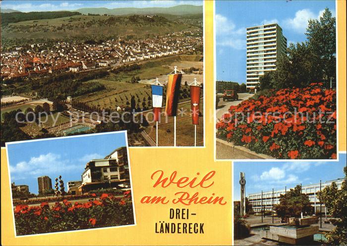 Weil am Rhein Rathaus Hochhaus Fliegeraufnahme