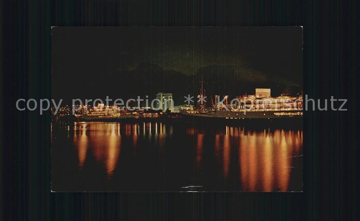 Cape Town Kaapstad Kapstadt Table Bay Harbour Bei Nacht